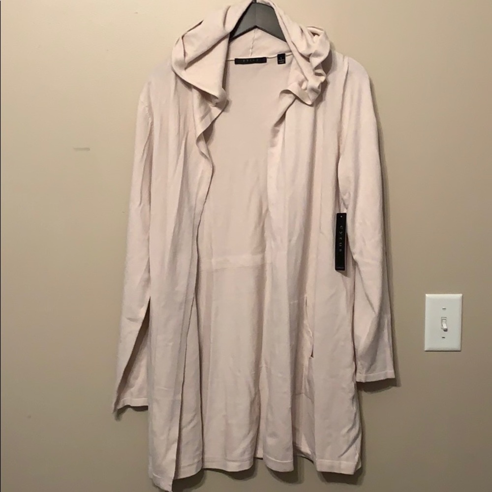 Cyrus long hooded open cardigan